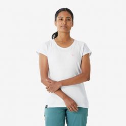 Koszulka wspinaczkowa damska Simond Vertika. Białe bluzki SIMOND, l, bez wzorów, z bawełny, sportowe, bez kołnierzyka, bez ramiączek. Za 69.99 zł.