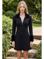 SOULSHAE Sukienka w kolorze czarnym rozmiar: XXL/3XL. Czarne sukienki SOULSHAE, xl, bez wzorów, z wiskozy, bez kołnierzyka, bez ramiączek, mini. Za 124.95 zł.