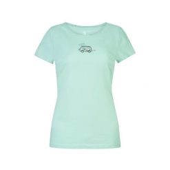 T-shirt damski Rafiki JAY 100% bawełna organiczna lichen krój komfortowy. Zielone t-shirty RAFIKI, uniwersalny, bez wzorów, z bawełny, bez kołnierzyka, bez ramiączek. Za 215.50 zł.