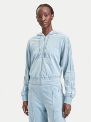 Guess Bluza V6BQ07 K6301 Niebieski jasny Regular Fit. Niebieskie bluzy Guess, m, z aplikacjami, z syntetyku, bez kaptura. Za 434.99 zł.
