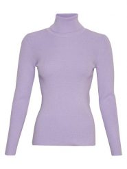 MOSS COPENHAGEN Sweter "Maile Rachelle" w kolorze fioletowym rozmiar: XS/S. Różowe golfy Moss Copenhagen, s, bez wzorów, z wiskozy, bez ramiączek. Za 91.99 zł.