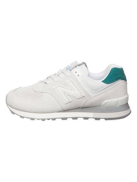 New Balance Skórzane sneakersy w kolorze białym rozmiar: 44. Białe trampki New Balance, z aplikacjami, ze skóry, bez zapięcia. Za 250.35 zł.