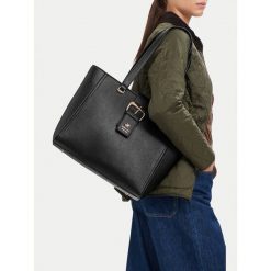 Torebka Beverly Hills Polo Club. Czarne shopper Beverly Hills Polo Club, bez wzorów, bez dodatków. Za 229.99 zł.