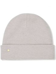 Hey Marly Wełniana czapka beanie "Classic" w kolorze kremowym rozmiar: onesize. Brązowe czapki Hey Marly, bez wzorów, z materiału. Za 191.88 zł.