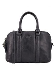 HIDE & STITCHES Skórzana torebka "Porto" w kolorze czarnym - 21 x 15 x 6 cm rozmiar: onesize. Czarne torby na ramię HIDE & STITCHES, bez wzorów, z materiału, przez ramię, bez dodatków. Za 208.99 zł.