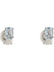 CARATELLI Złote kolczyki-wkrętki "Azur" z diamentami i topazem rozmiar: onesize. Niebieskie kolczyki CARATELLI, z diamentem, złote. Za 1,078.99 zł.