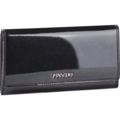 Duży Portfel Damski PUCCINI - CY1944 Black 1. Czarne portfele Puccini, bez wzorów, z lakierowanej skóry. W wyprzedaży za 159.00 zł.