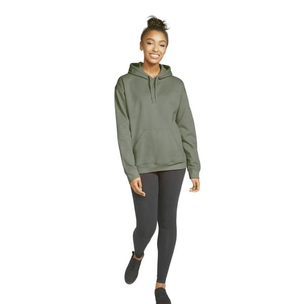 Bluza z kapturem Gildan Midweight Softstyle. Zielone bluzy GILDAN, xl, bez wzorów, z bawełny, z kapturem. Za 133.00 zł.