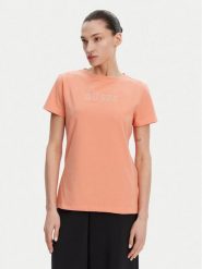 Guess T-Shirt V3BI11 J1314 Pomarańczowy Regular Fit. Brązowe t-shirty Guess, m, z aplikacjami, z bawełny, bez kołnierzyka, bez ramiączek. Za 119.99 zł.