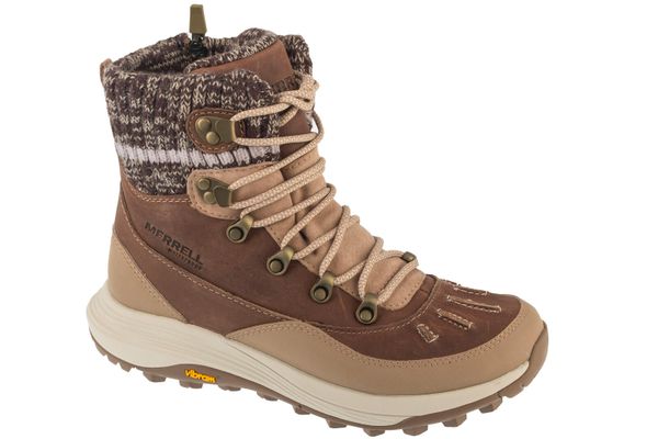 Buty trekkingowe damskie, Siren 4 Thermo Mid Zip WP. Brązowe trekkingi Merrell, z materiału, do biegania. Za 699.99 zł.
