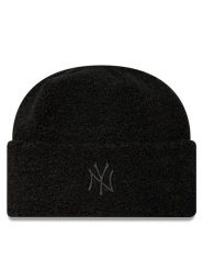 New Era Czapka Borg New York Yankees Cuff Knit Beanie 60580757 Czarny. Czarne czapki New Era, bez wzorów, z materiału. Za 169.99 zł.
