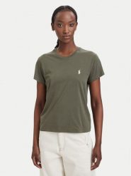 Polo Ralph Lauren T-Shirt 211B14605023 Zielony Regular Fit. Zielone koszulki polo Polo Ralph Lauren, m, bez wzorów, z bawełny, bez kołnierzyka, bez ramiączek. Za 399.99 zł.