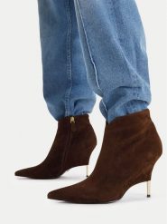 GINO ROSSI Botki EO-SLT26126S-T0403-1 Brązowy. Brązowe botki Gino Rossi, bez wzorów, bez obcasa, na szpilce, bez zapięcia. Za 599.99 zł.