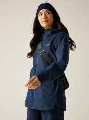 Regatta Kurtka przeciwdeszczowa "Hamara IV" w kolorze granatowym rozmiar: 46. Niebieskie kurtki sportowe Regatta, m, bez wzorów, bez kaptura, outdoorowe. Za 155.15 zł.