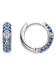 Luxenter Srebrne kolczyki-kreole z cyrkoniami rozmiar: onesize. Szare kolczyki Luxenter, z cyrkonią, srebrne. Za 195.77 zł.