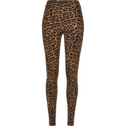 Legginsy damskie Urban Classics Soft AOP. Brązowe legginsy Urban Classics, bez wzorów. Za 116.50 zł.