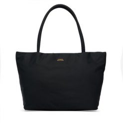 Torebka Tommy Hilfiger. Czarne shopper TOMMY HILFIGER, bez wzorów, z nylonu, marine, bez dodatków. Za 569.99 zł.