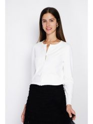 ASSUILI Kardigan w kolorze białym rozmiar: 38. Białe kardigany Assuili, bez wzorów, z kaszmiru. Za 139.95 zł.