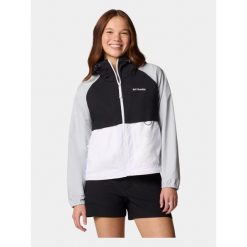 Wiatrówka damska Columbia Spire Valley. Białe kurtki sportowe Columbia, xl, bez wzorów, z softshellu, bez kaptura, trekkingowe. W wyprzedaży za 189.50 zł.