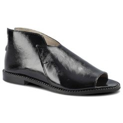 Czarne Sandały Dwunasty Shoes Damskie Buty Na Lato. Czarne sandały Dwunasty Shoes, bez wzorów, ze skóry, klasyczne, z otwartym noskiem, bez obcasa, na płaskiej podeszwie, bez zapięcia. Za 229.00 zł.
