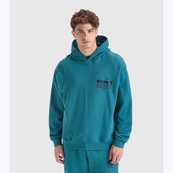 Bluza DIADORA HOODIE MANIFESTO. Czerwone bluzy Diadora, m, bez wzorów, z bawełny, z kapturem. Za 109.99 zł.