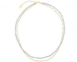 Naszyjnik z mosiądzu pozłacany z agatami. Naszyjniki Artelioni, pozłacane. Za 199.00 zł.