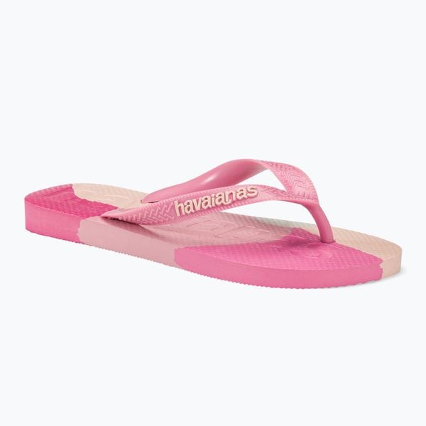 Japonki Havaianas Top Logomania Colors II. Czerwone klapki Havaianas, bez wzorów, z gumy, bez obcasa. Za 83.99 zł.