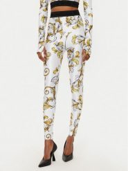 Versace Jeans Couture Legginsy 78HAC101 Biały Slim Fit. Białe legginsy Versace Jeans Couture, bez wzorów, z jeansu. Za 529.99 zł.