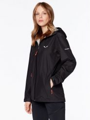 Salewa Kurtka przejściowa Puez 28616 Czarny Regular Fit. Czarne kurtki sportowe Salewa, bez wzorów, z syntetyku, bez kaptura, outdoorowe. Za 379.99 zł.