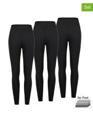 Sublevel Legginsy (3 pary) w kolorze czarnym rozmiar: M. Czarne legginsy Sublevel, m, bez wzorów, z podwyższonym stanem. Za 101.23 zł.