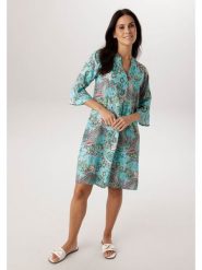 Aniston Sukienka w kolorze turkusowym rozmiar: 40. Niebieskie sukienki Aniston, na co dzień, bez wzorów, z wiskozy, bez kołnierzyka, bez ramiączek, midi, proste. Za 173.99 zł.