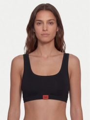 HUGO Biustonosz top Signature 50566598 Czarny. Czarne biustonosze Hugo, xl, bez wzorów, bez kołnierzyka, bez ramiączek. Za 199.99 zł.