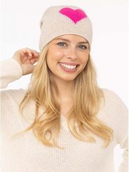 Zwillingsherz Kaszmirowa czapka beanie w kolorze beżowo-różowym rozmiar: onesize. Brązowe czapki Zwillingsherz, bez wzorów, z kaszmiru. Za 113.99 zł.