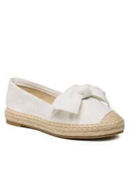 DeeZee Espadryle WS714-102 Biały. Białe espadryle DeeZee, bez wzorów, z materiału, bez obcasa, bez zapięcia. Za 59.99 zł.