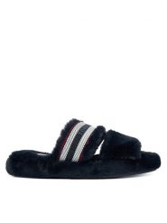Tommy Hilfiger Kapcie Hilfiger Fur Slipper FW0FW08854 Granatowy. Niebieskie obuwie domowe TOMMY HILFIGER, bez wzorów, z materiału, bez zapięcia. Za 199.99 zł.