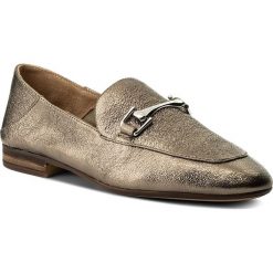 Lordsy UNISA - Durito Se Pyrite. Brązowe lordsy Unisa, z aplikacjami, ze skóry, bez obcasa, na płaskiej podeszwie, bez zapięcia. W wyprzedaży za 289.00 zł.