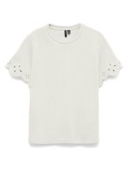 Vero Moda Koszulka w kolorze białym rozmiar: XL. Białe bluzki Vero Moda, xl, bez wzorów, z bawełny, bez kołnierzyka, bez ramiączek. Za 82.95 zł.