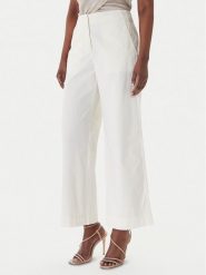 BOSS Spodnie materiałowe C_Tahilone1 50561636 Beżowy Wide Leg. Brązowe spodnie materiałowe Boss, bez wzorów, z bawełny. Za 609.99 zł.