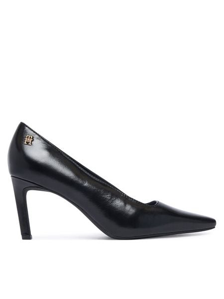 Tommy Hilfiger Szpilki Squared Toe High Heel Lth Pump FW0FW09510 Czarny. Czarne szpilki TOMMY HILFIGER, bez wzorów, ze skóry, bez obcasa, na szpilce, bez zapięcia. Za 405.99 zł.