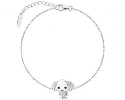 Bransoletka srebrna z cyrkoniami i emalią - Harry Potter, Zgredek, Warner Bros. Discovery. Szare bransoletki Apart, z cyrkonią, srebrne. Za 279.00 zł.