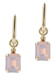 Otazu Pozłacane kolczyki-kreole z kryształami rozmiar: onesize. Żółte kolczyki Otazu, z kryształem, pozłacane, z zapięciem typu bigiel. Za 86.99 zł.