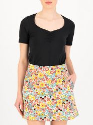 Blutsgeschwister Spódnica "Molto Bene" ze wzorem rozmiar: XS. Spódnice Blutsgeschwister, xs, bez wzorów, z bawełny, mini, rozkloszowane. Za 110.04 zł.