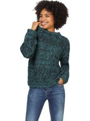 Heine Sweter w kolorze czarno-turkusowym rozmiar: 36. Czarne swetry Heine, bez wzorów, z wełny, bez ramiączek. Za 66.00 zł.