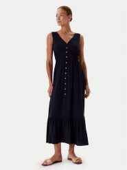 Tatuum Sukienka letnia Letitia T2510.202 Granatowy Relaxed Fit. Niebieskie sukienki Tatuum, na lato, bez wzorów, z wiskozy, bez kołnierzyka, bez ramiączek. Za 399.99 zł.