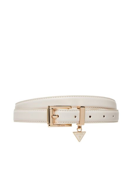 Guess Pasek Damski BW9254 P5325 Biały. Białe paski Guess, z aplikacjami, ze skóry. Za 169.99 zł.