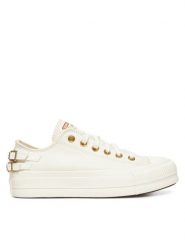 Converse Trampki Chuck Taylor All Star Lift Platform Buckle A11866C Biały. Białe trampki Converse, bez wzorów, z materiału, bez zapięcia. Za 339.99 zł.