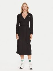 Lacoste Sukienka codzienna EF6022 Czarny Slim Fit. Czarne sukienki Lacoste, na co dzień, bez wzorów, z bawełny, bez kołnierzyka, bez ramiączek, proste. Za 799.99 zł.
