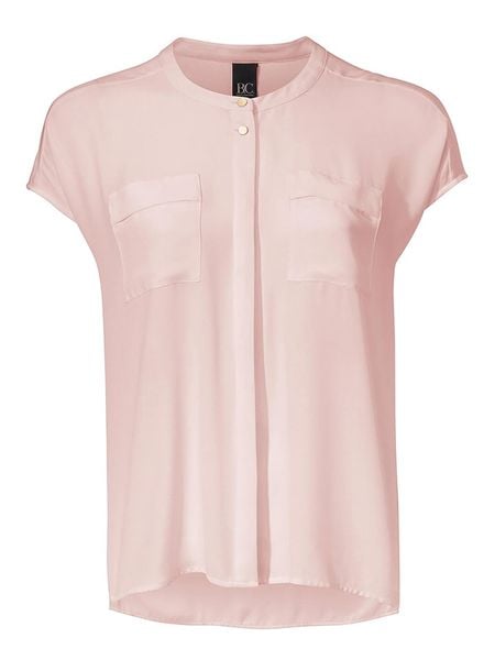 Heine Bluzka w kolorze jasnoróżowym rozmiar: 50. Różowe bluzki Heine, bez wzorów, bez kołnierzyka, bez ramiączek. Za 85.95 zł.