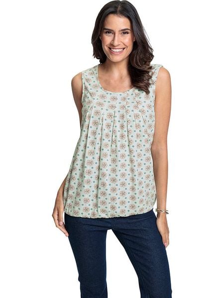 WITT WEIDEN Bluzka w kolorze szarozielonym rozmiar: 40. Zielone bluzki WITT WEIDEN, bez wzorów, z bawełny, bez kołnierzyka, bez ramiączek. Za 43.99 zł.