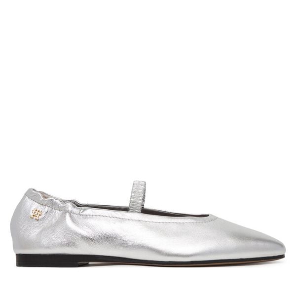 Baleriny Tommy Hilfiger. Szare baleriny TOMMY HILFIGER, bez wzorów, bez obcasa. Za 344.99 zł.